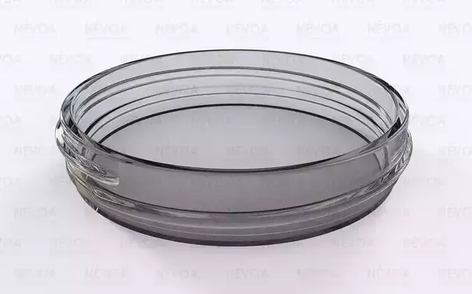 Glass finish - GME 21 00 - 80 mm - Continuous thread 3D model