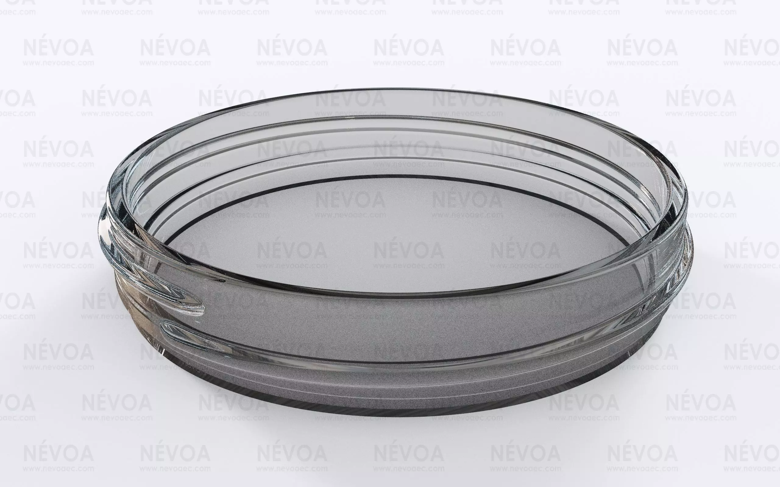 Glass finish - GME 21 00 - 83 mm - Continuous thread 3D model_0