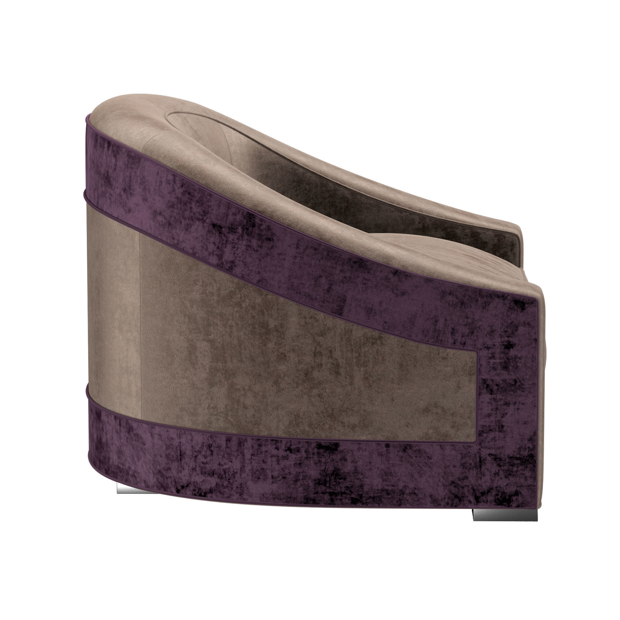 Armchair Concha 3D model_4