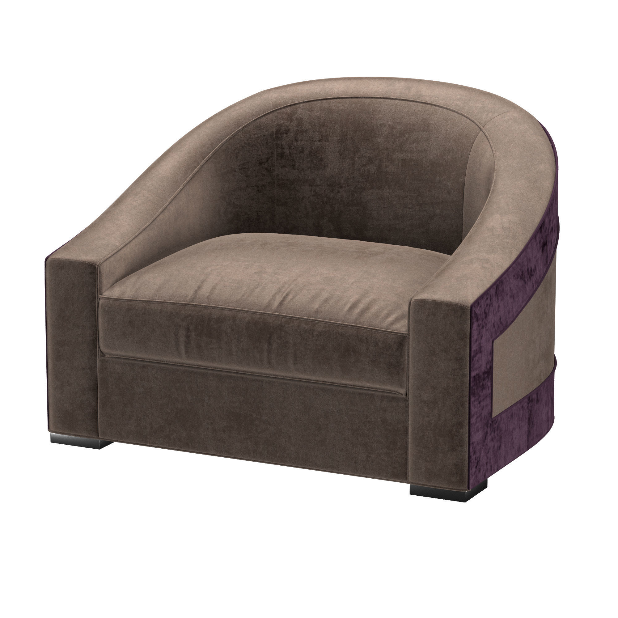 Armchair Concha 3D model_3