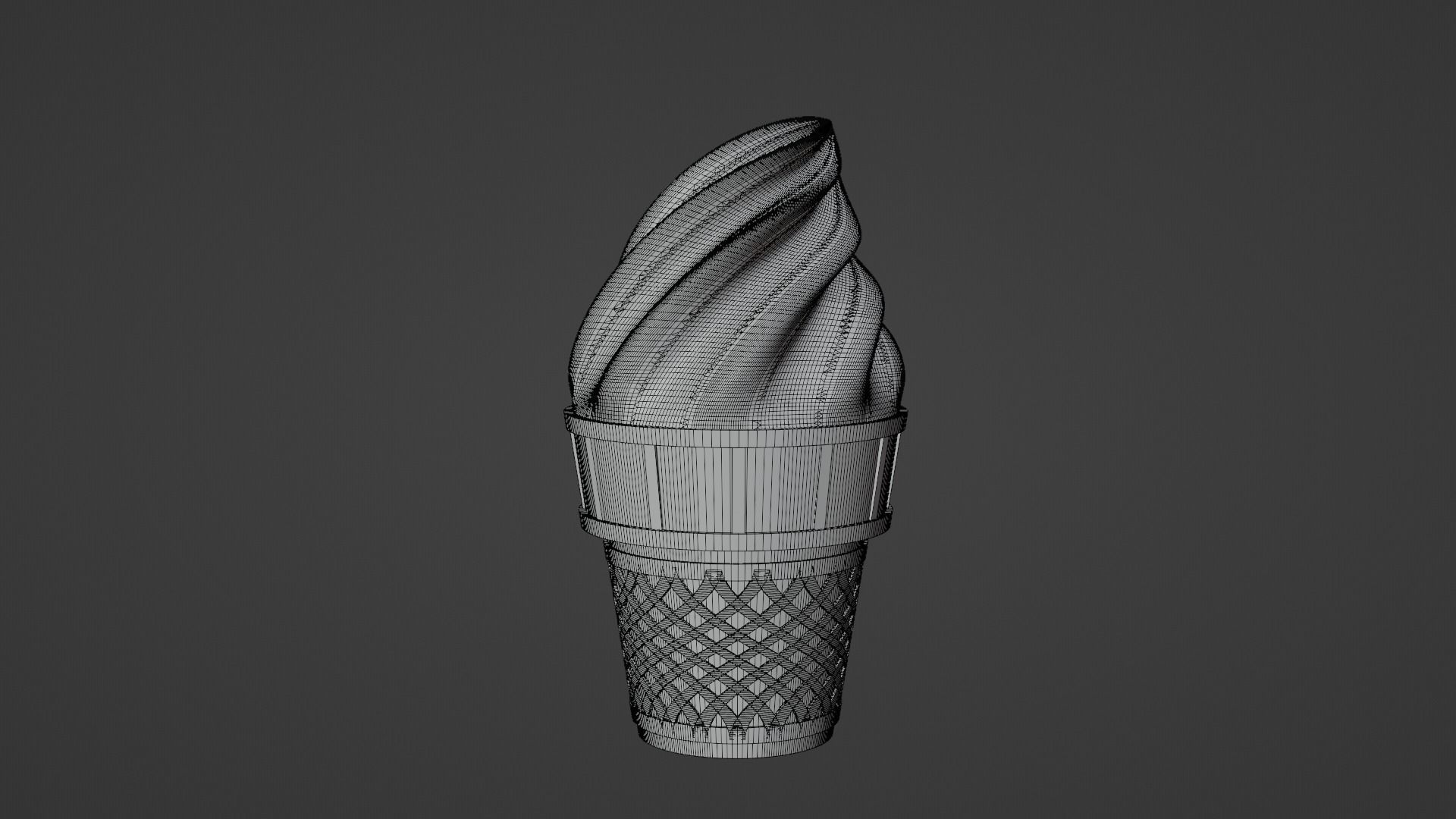 Vanilla Ice Cream 3D model_6