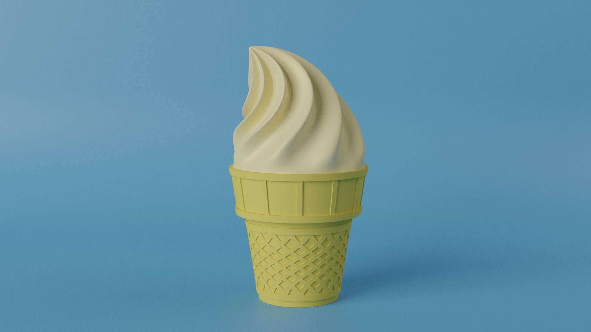 Vanilla Ice Cream 3D model_9