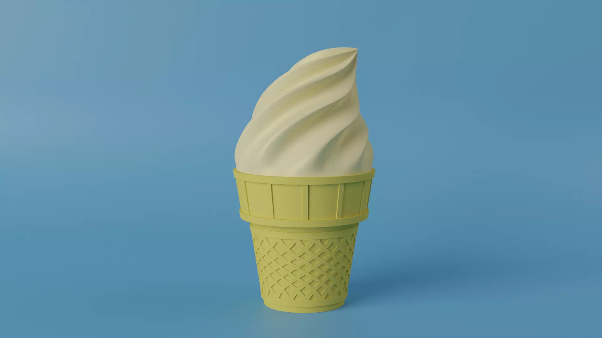 Vanilla Ice Cream 3D model_0