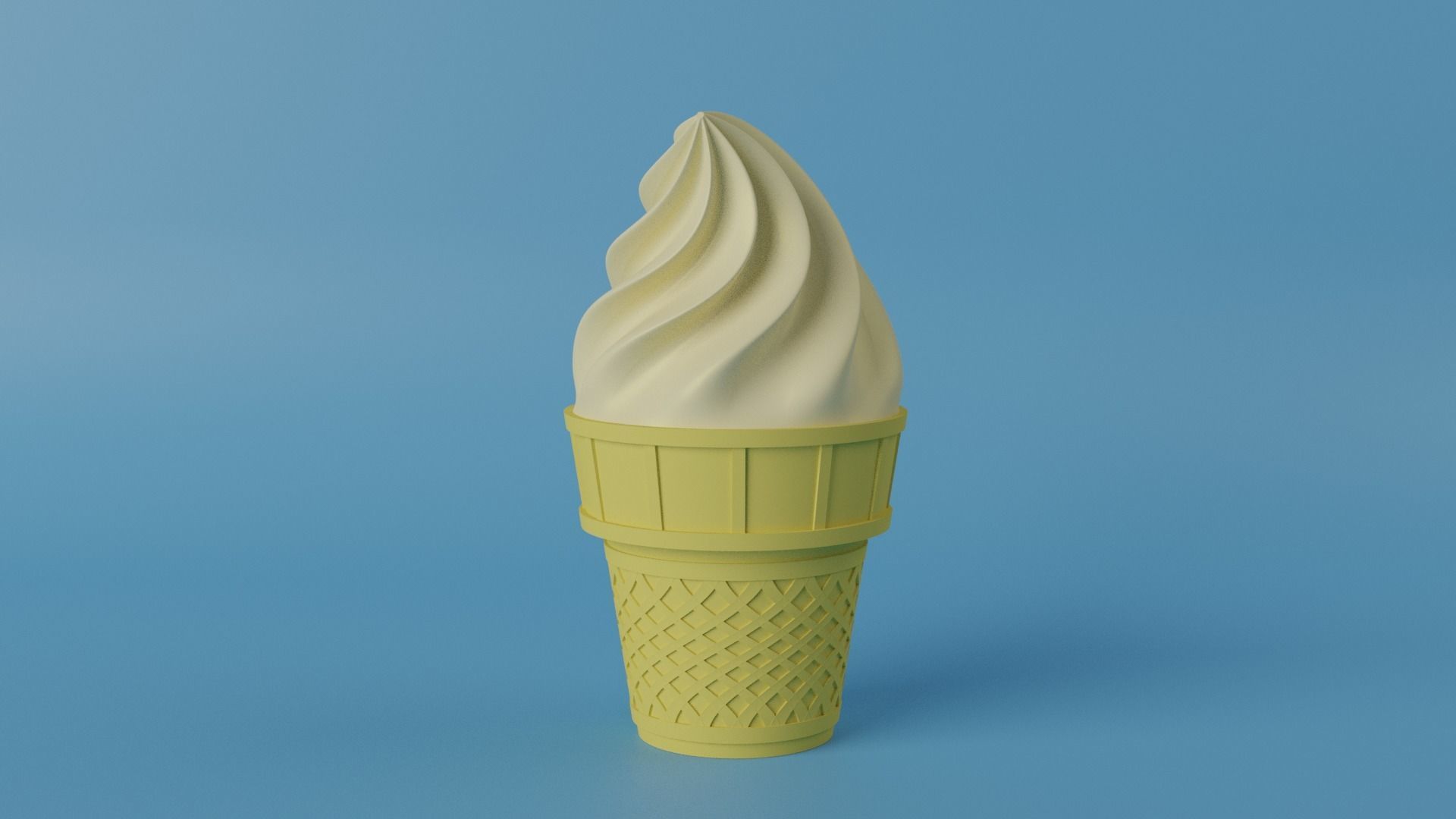 Vanilla Ice Cream 3D model_4