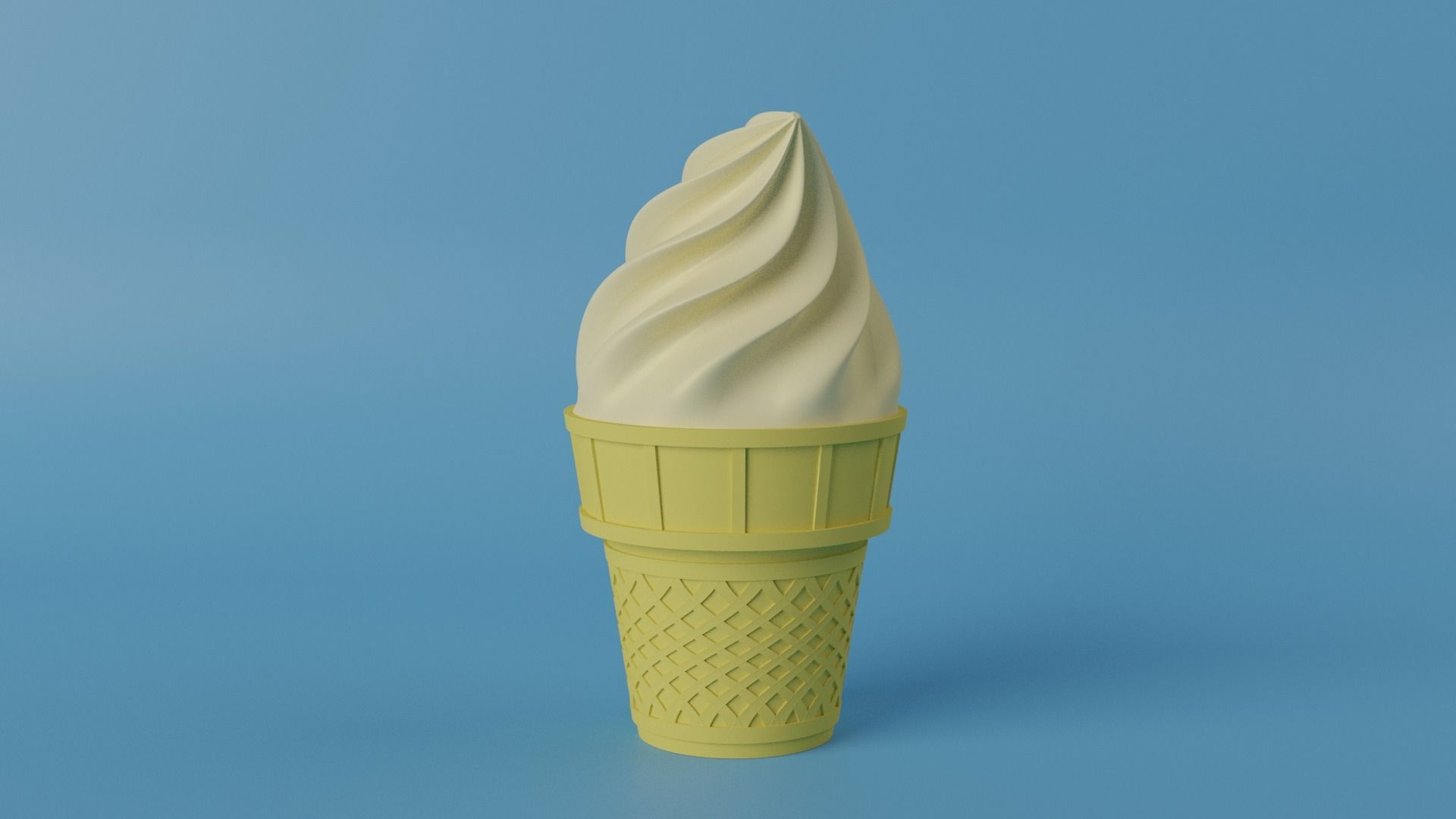 Vanilla Ice Cream 3D model_3