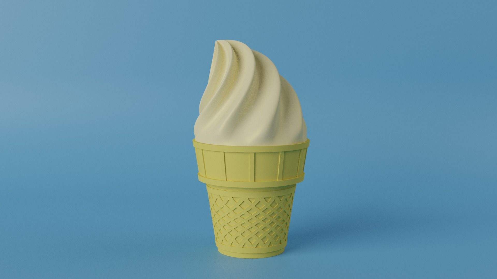 Vanilla Ice Cream 3D model_11