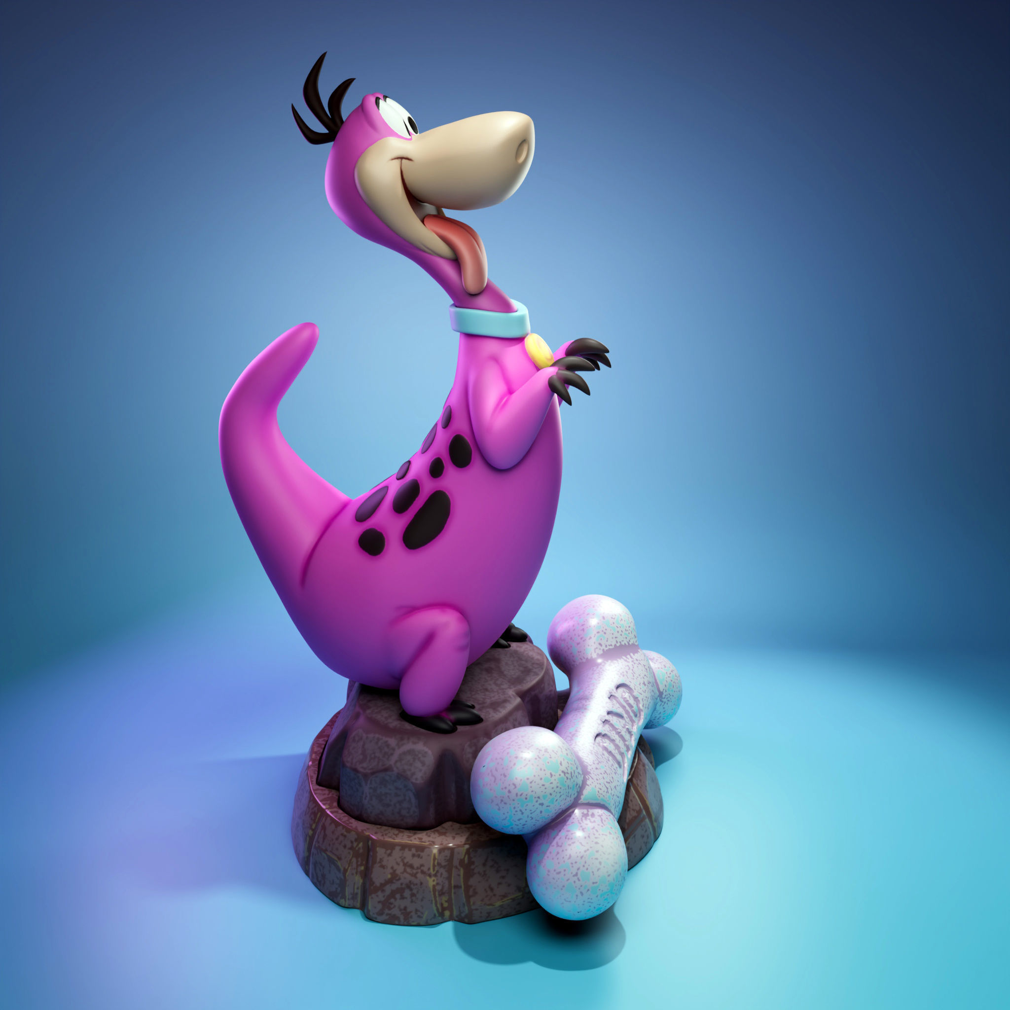 Dino Flintstone 3D print model_3