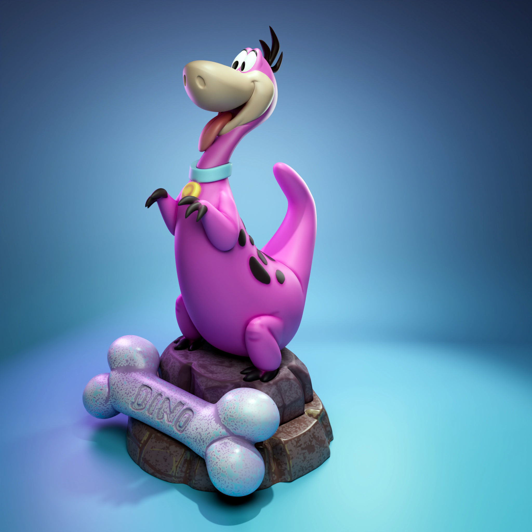 Dino Flintstone 3D print model_1