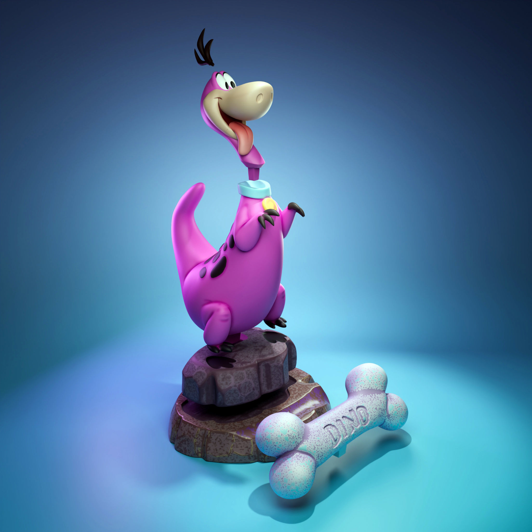 Dino Flintstone 3D print model_5