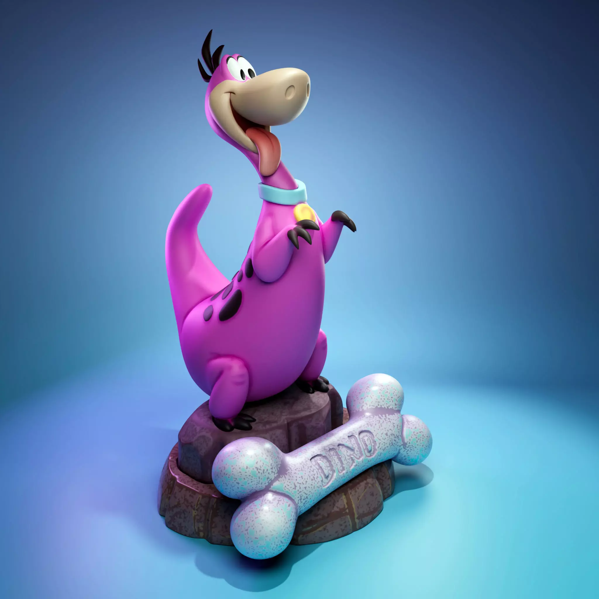Dino Flintstone 3D print model_0