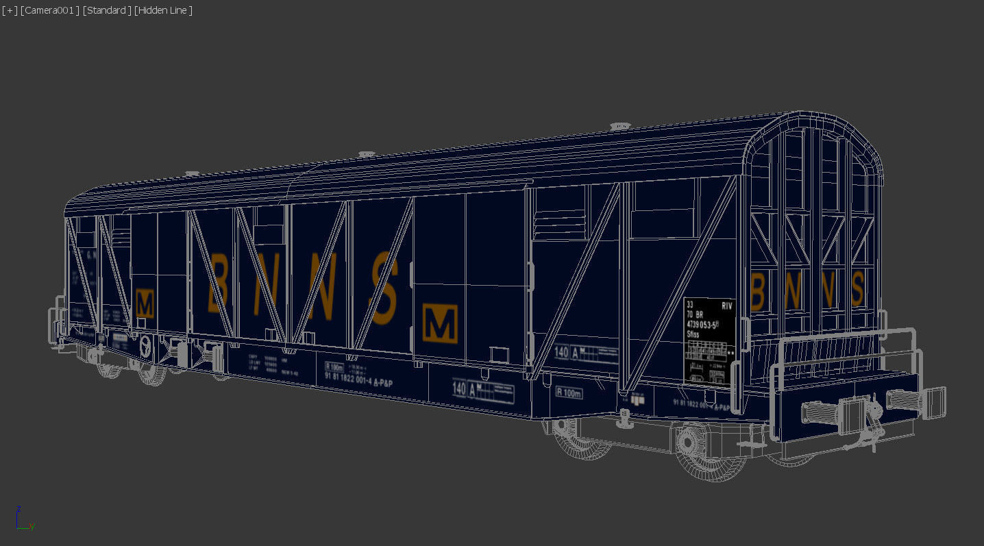 Box wagon 3D model_5