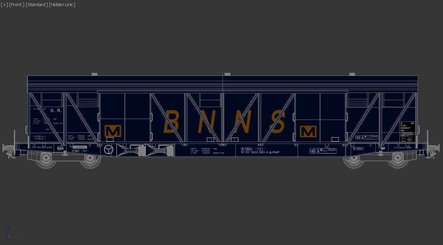 Box wagon 3D model_8