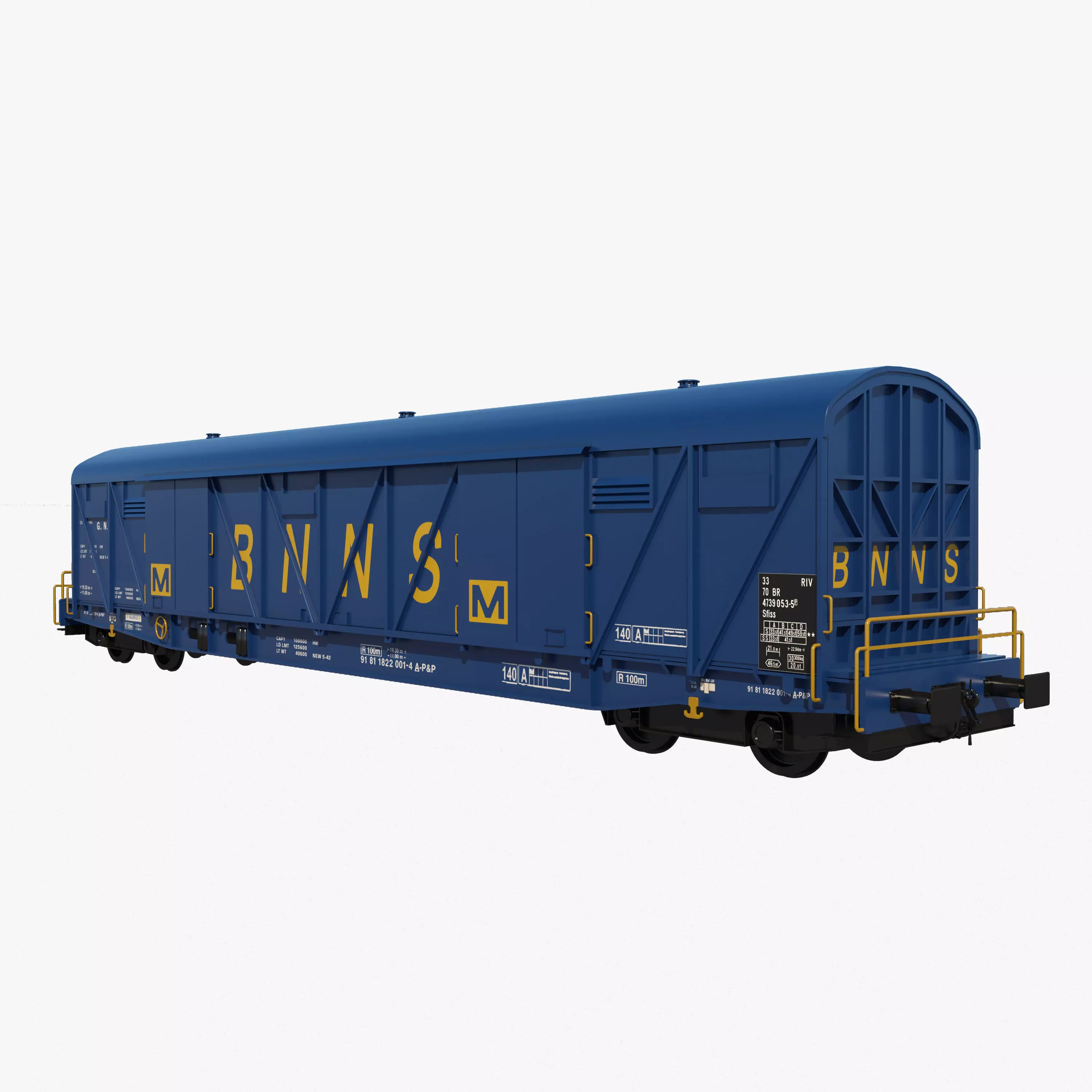 Box wagon 3D model_0