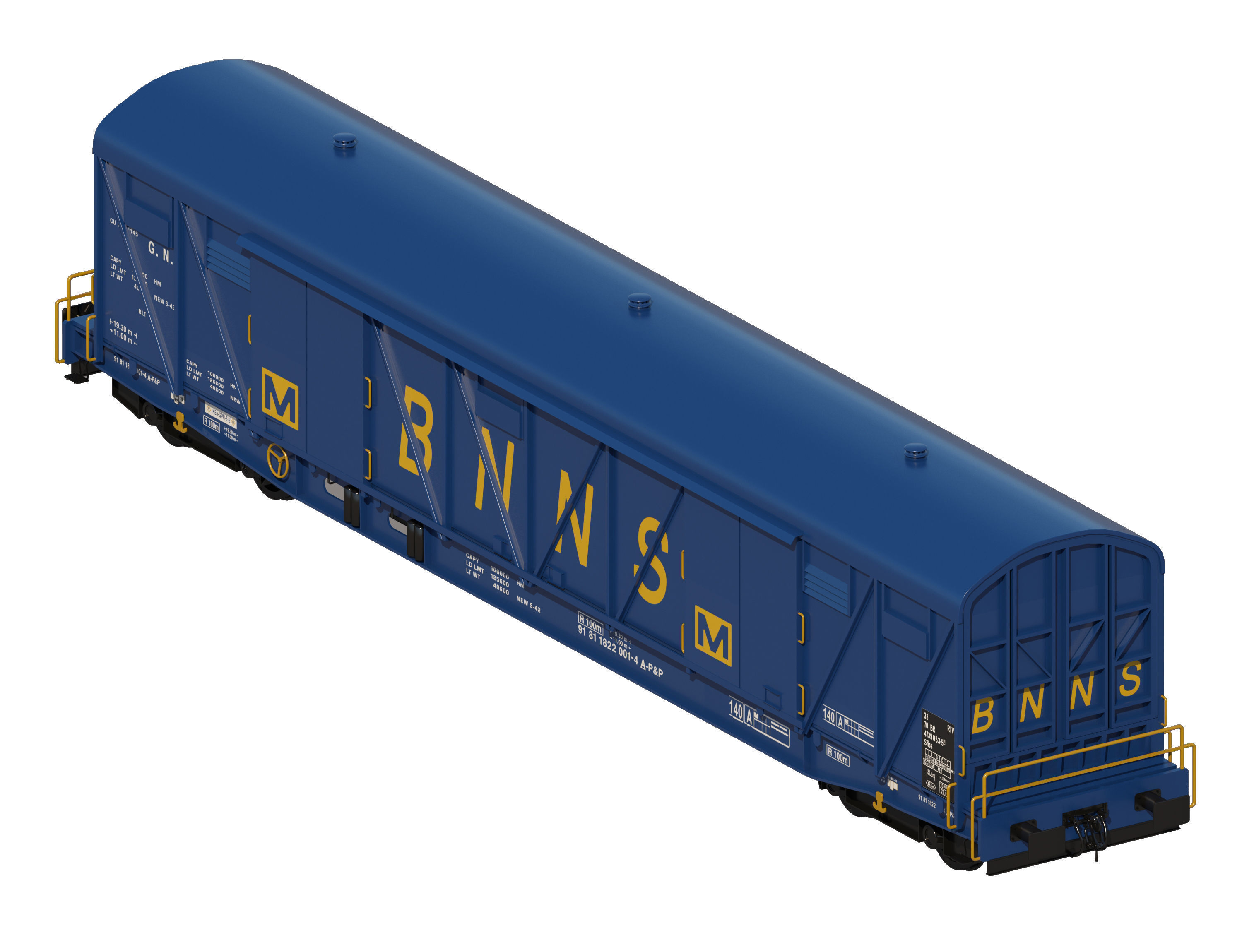 Box wagon 3D model_2