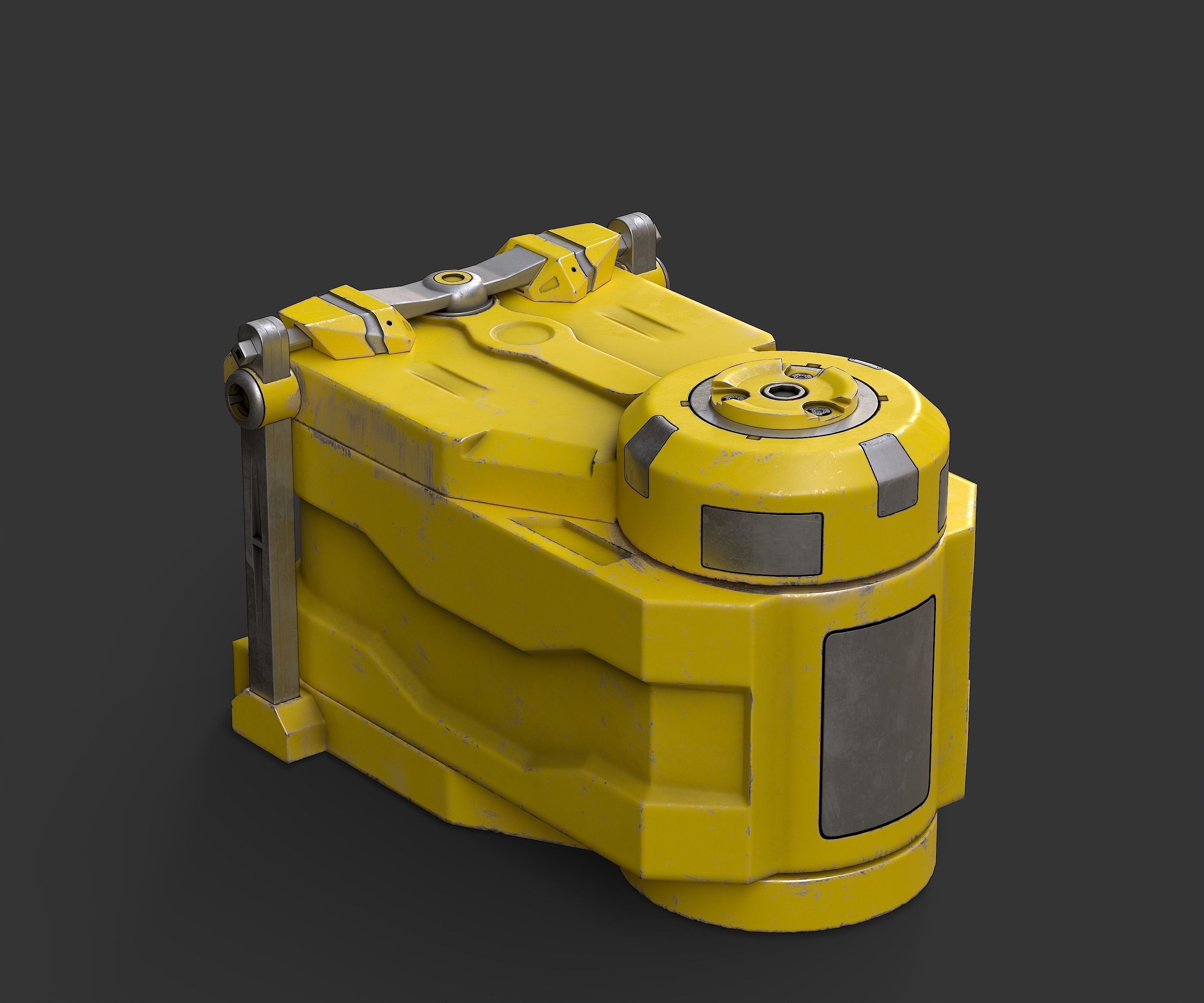 Sci-Fi Loot box  3 Low-poly 3D model_8