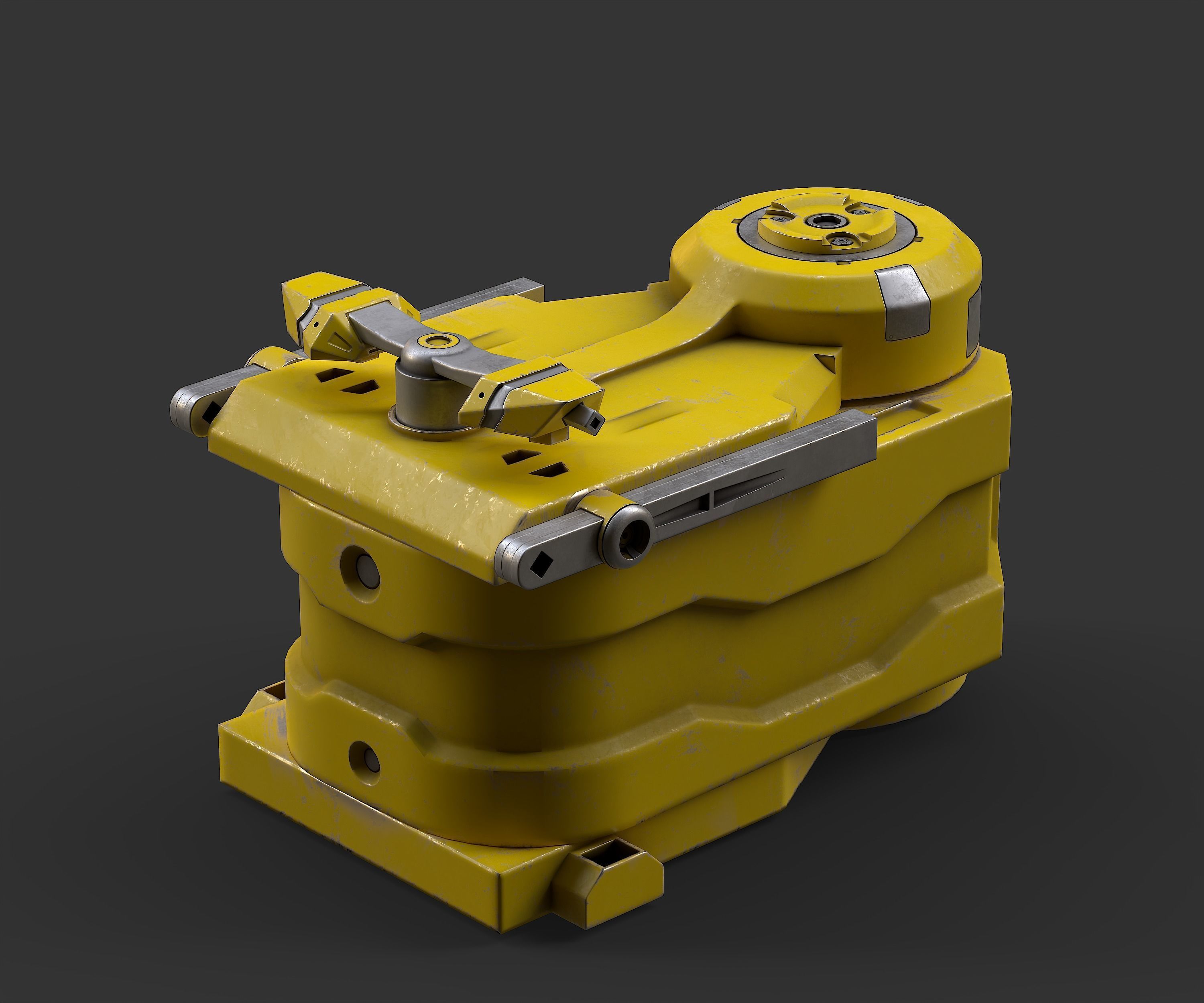 Sci-Fi Loot box  3 Low-poly 3D model_4