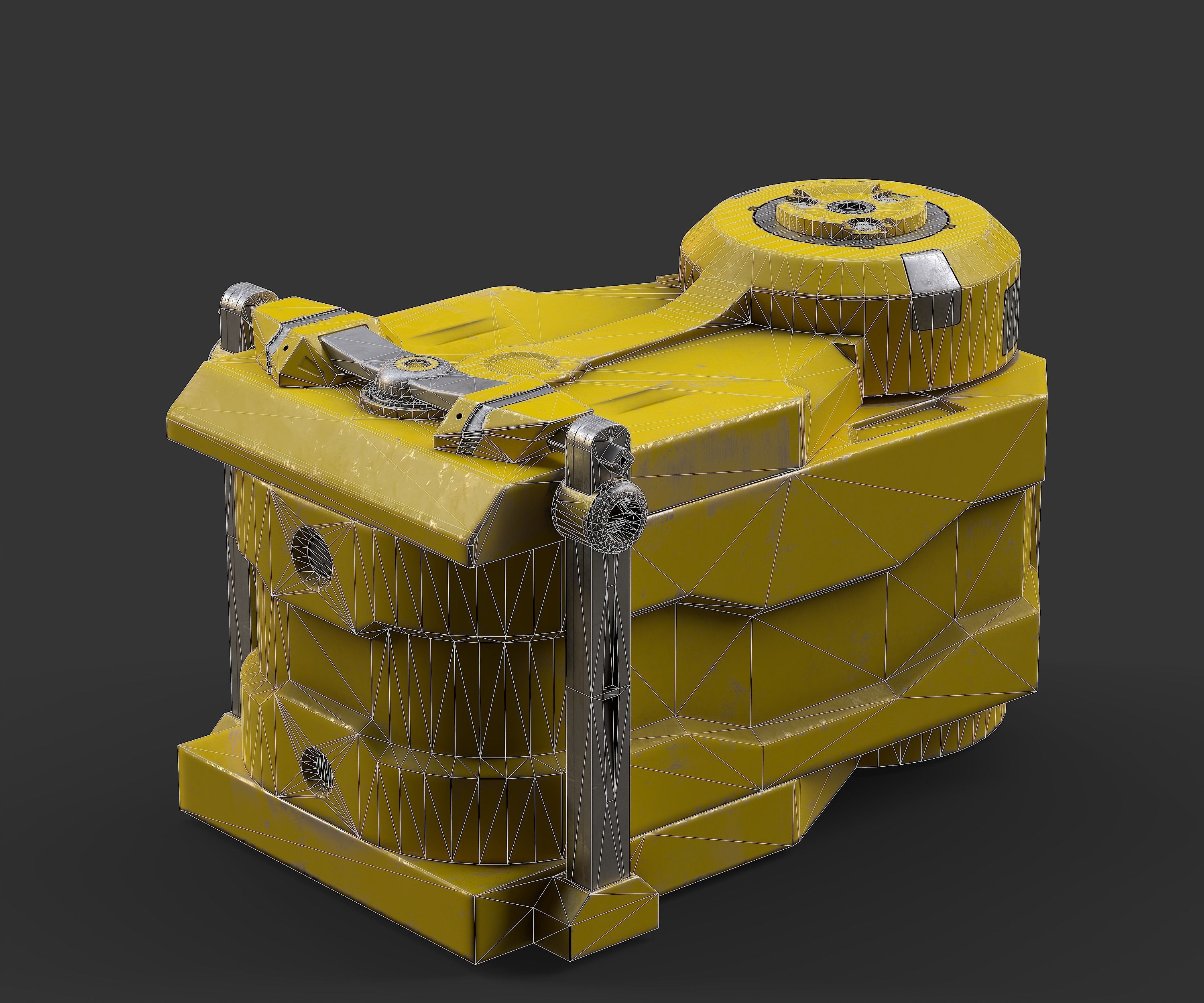 Sci-Fi Loot box  3 Low-poly 3D model_9