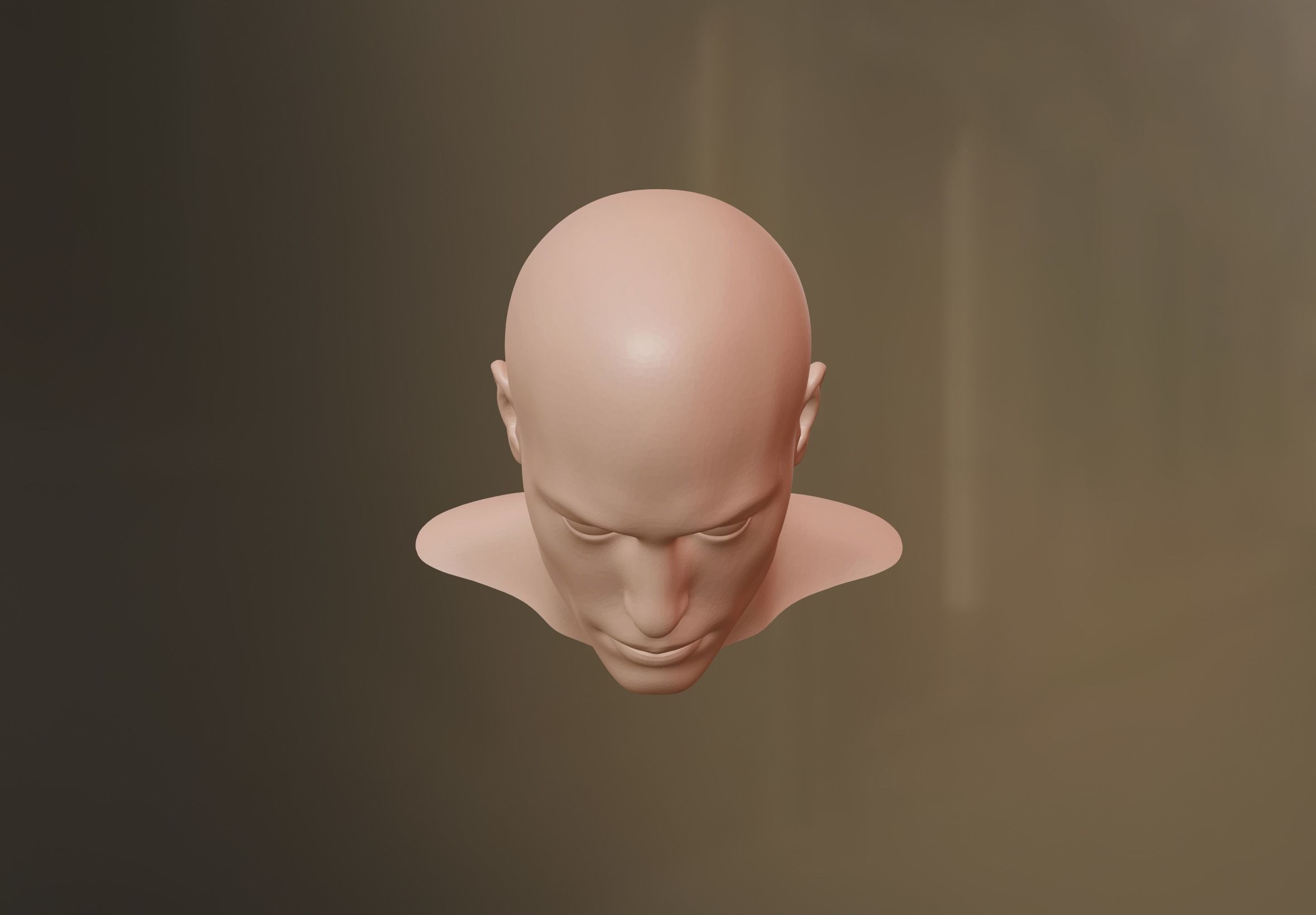 Male Head 3D model 3D model_3