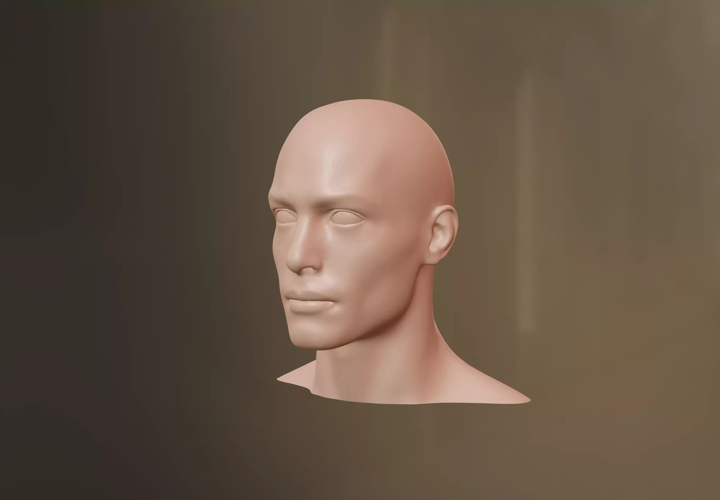Male Head 3D model 3D model_0