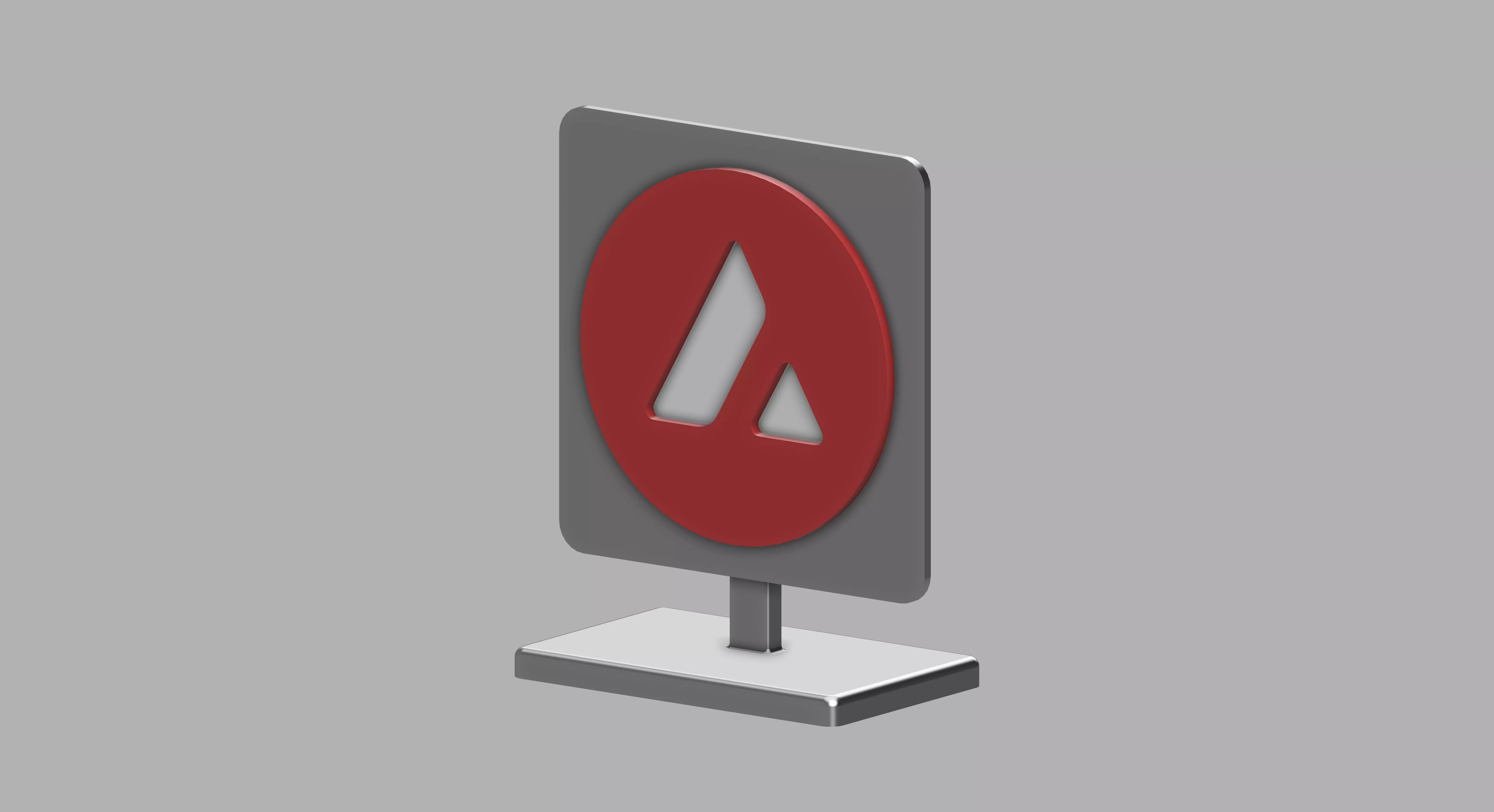 AVAX Logo Stand 3D print model