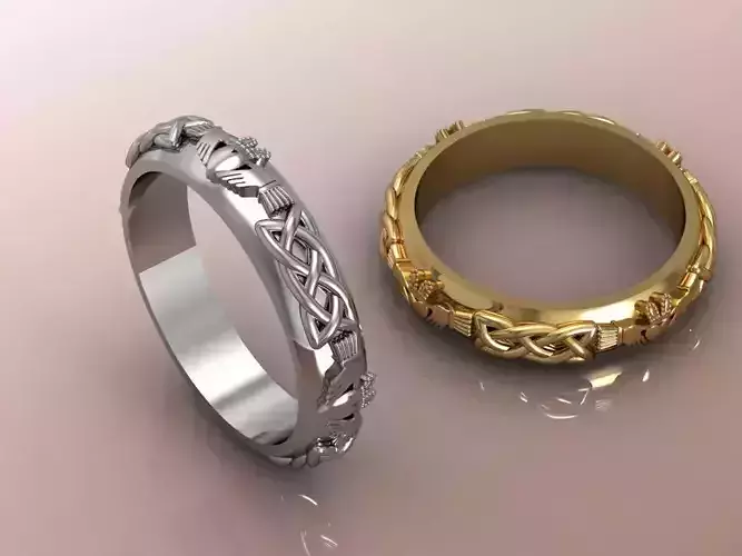 Celtic Ring 6mm 8gm 18k