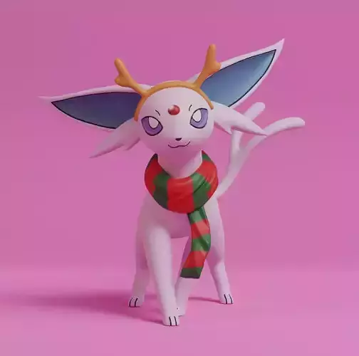Pokemon - Christmas Espeon 3D print model