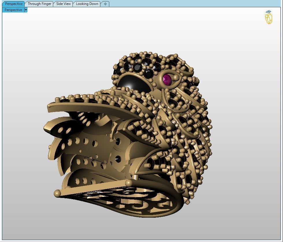 cockatoo for Bracelet and Ring 3D print model_8