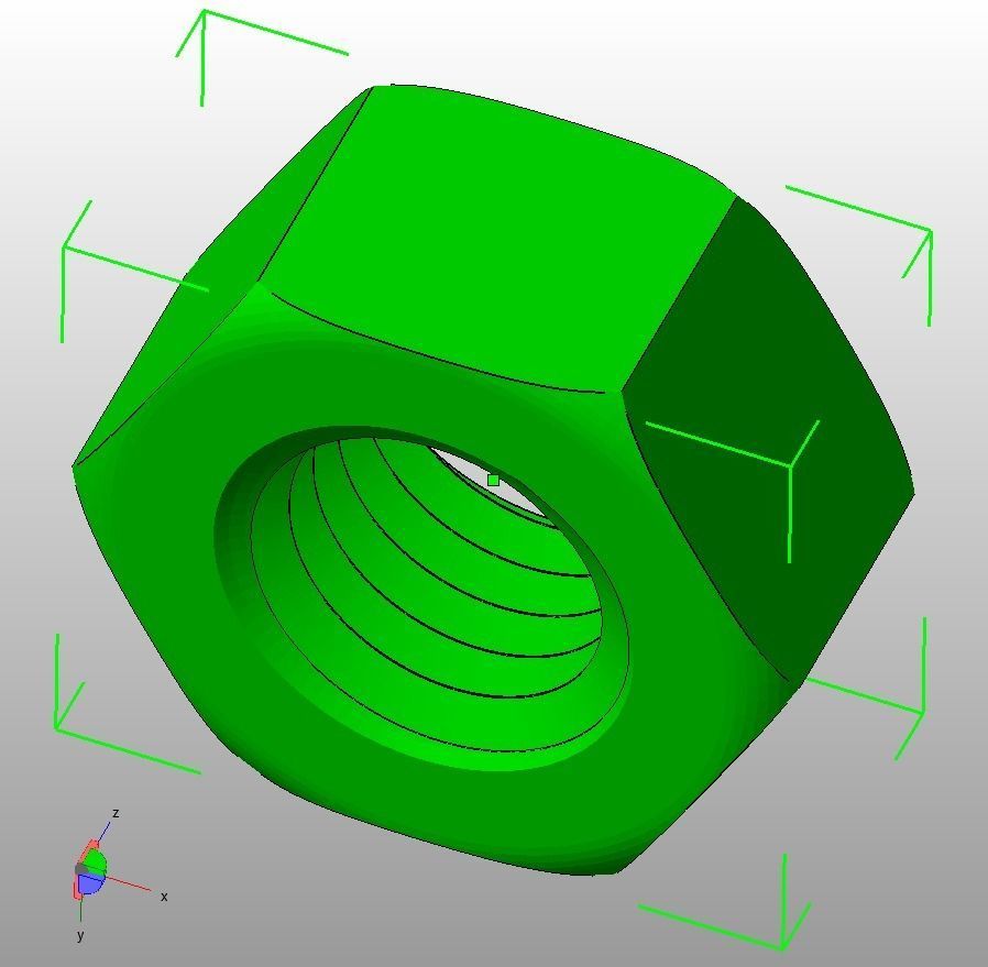 M20 Hex Nut 3D print model_30