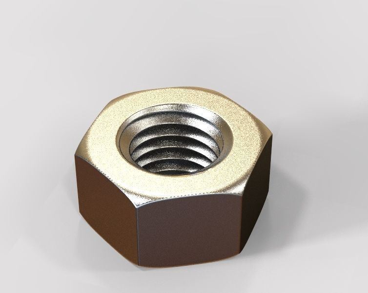 M20 Hex Nut 3D print model_1