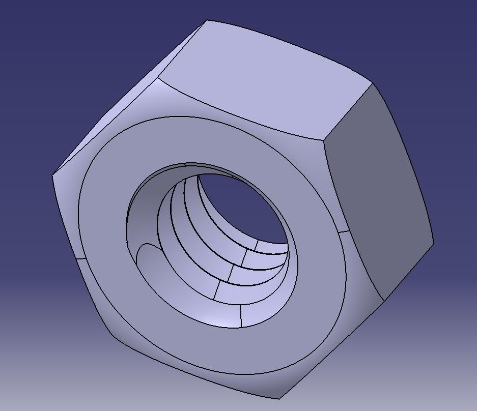 M20 Hex Nut 3D print model_11