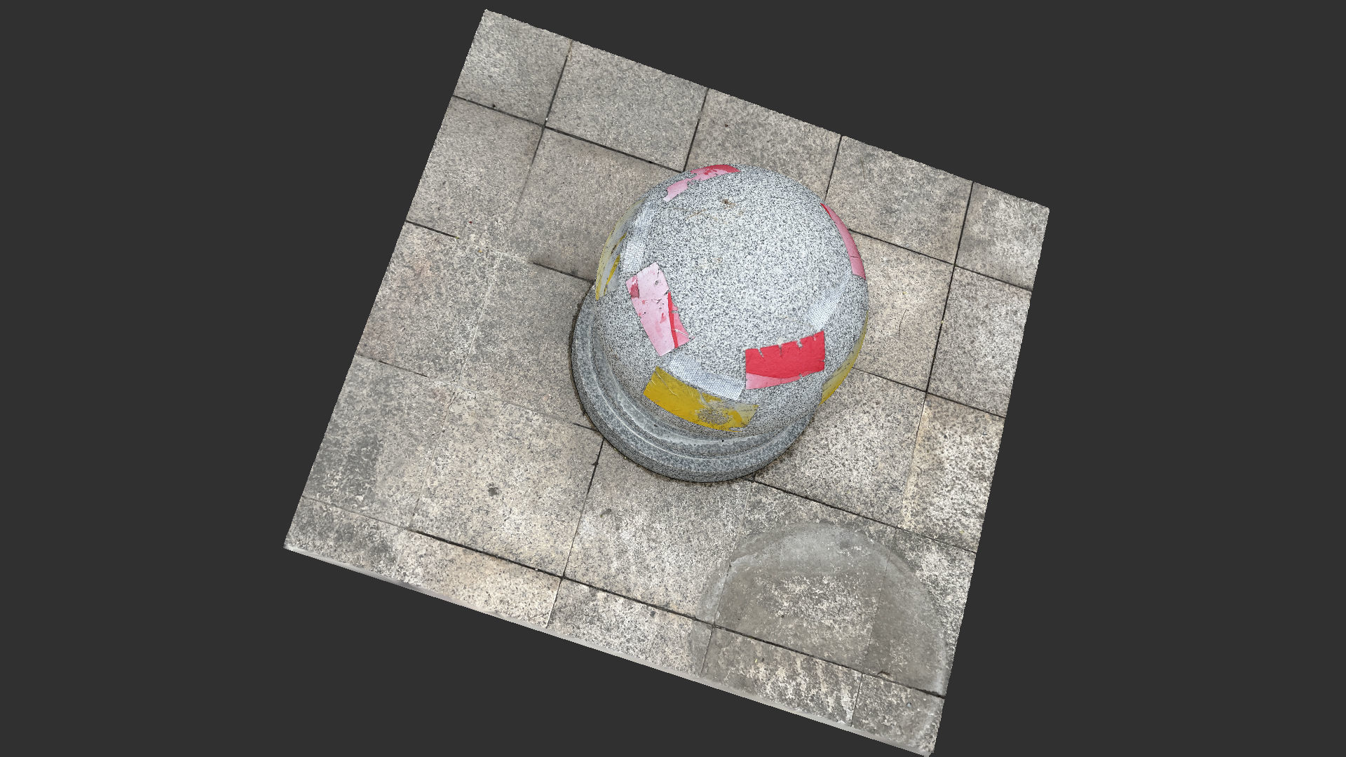 Round stone pier 3d scan 3D model_8