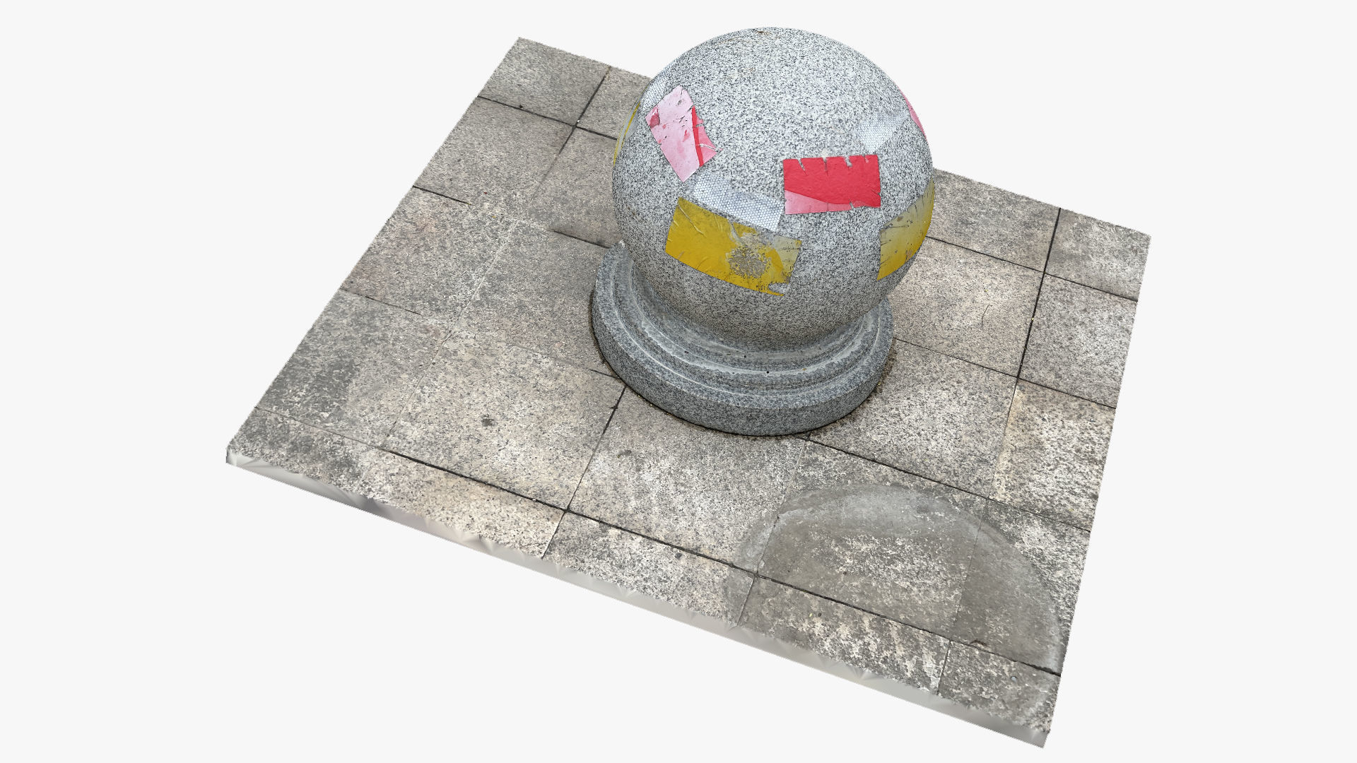Round stone pier 3d scan 3D model_5