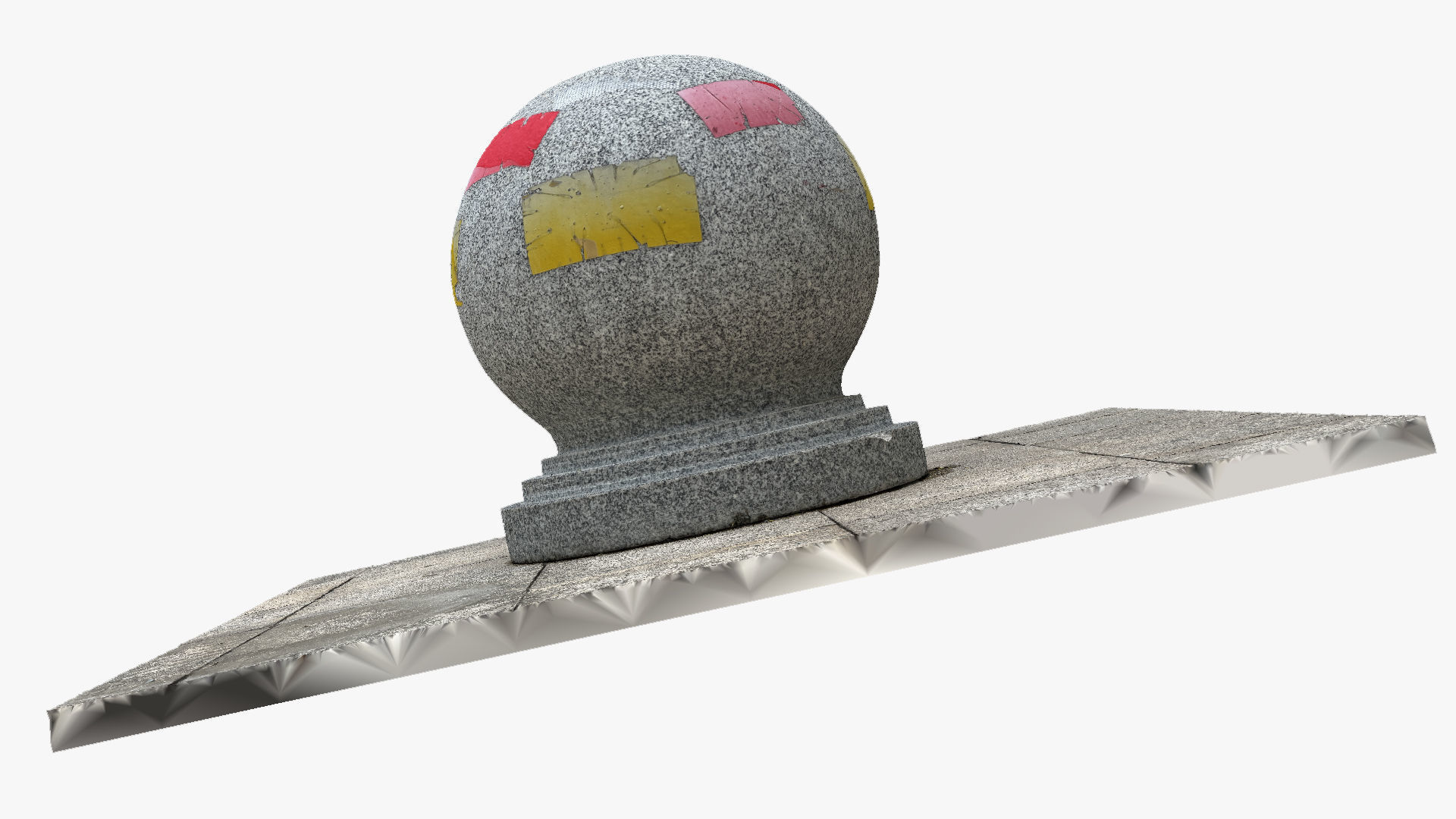 Round stone pier 3d scan 3D model_12