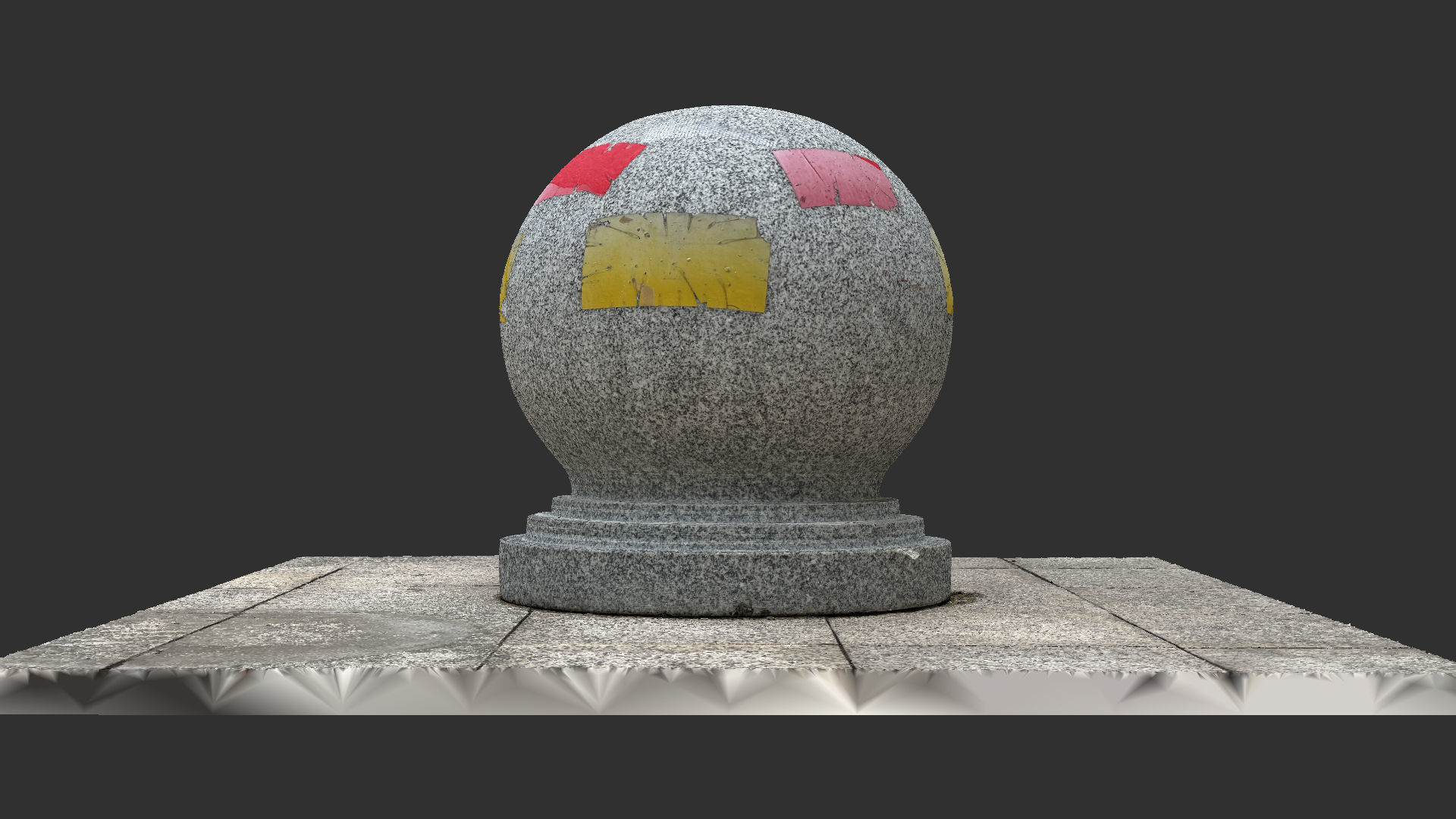 Round stone pier 3d scan 3D model_7