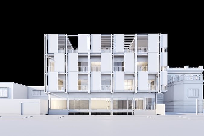 Residential building 3D model 5