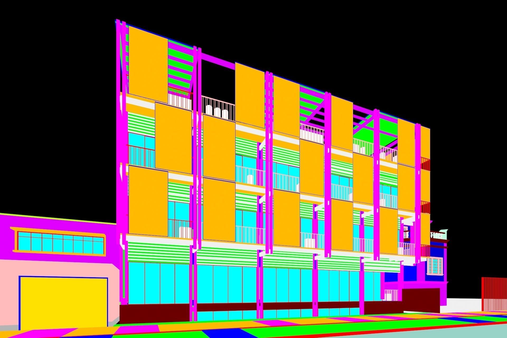 Residential building 3D model_10