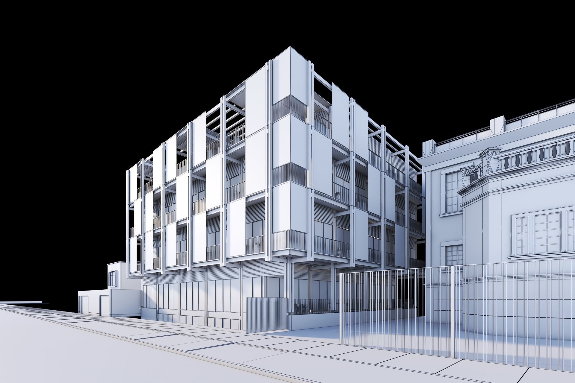 Residential building 3D model_22