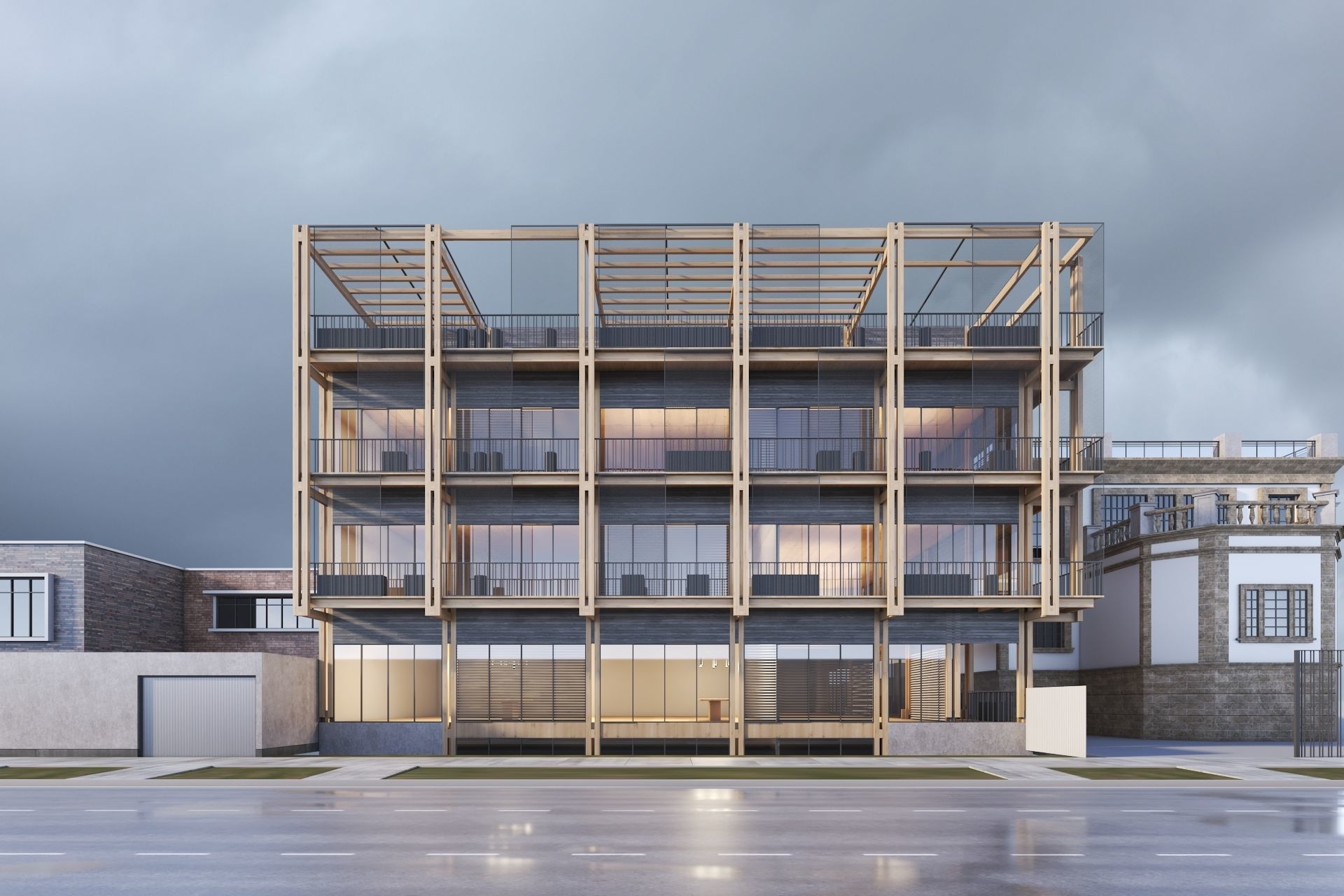 Residential building 3D model_3