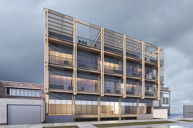 Residential building 3D model 2