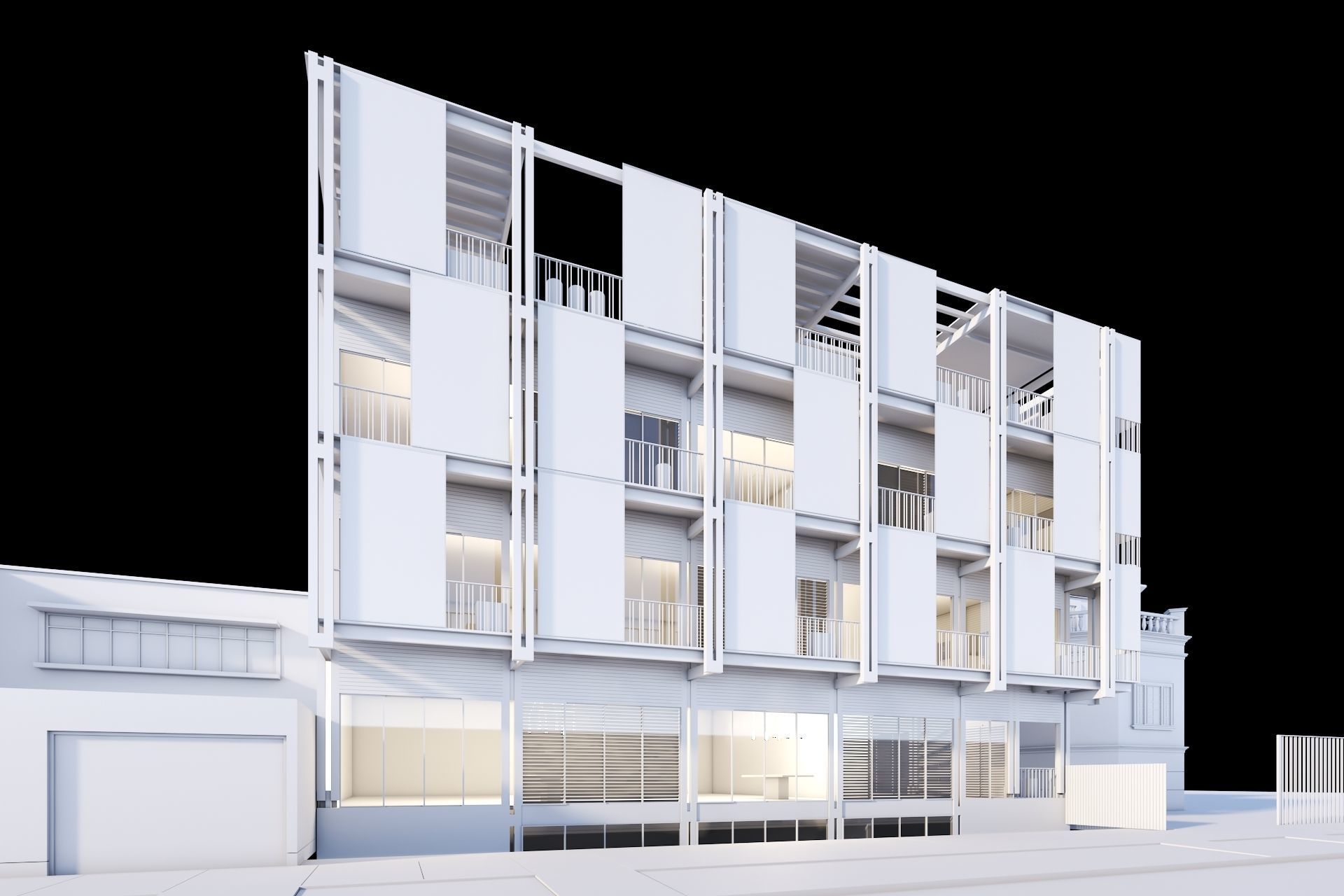 Residential building 3D model_7
