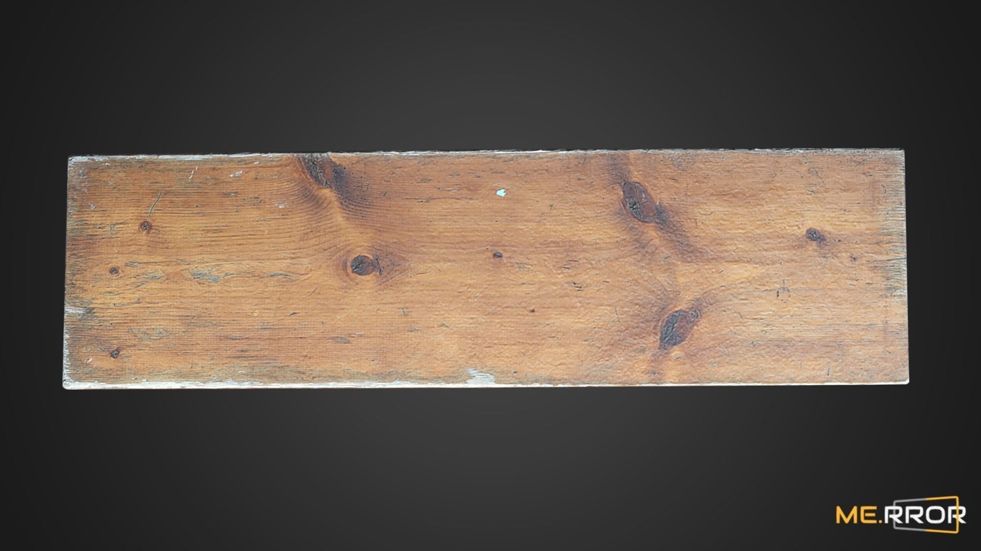 Game Ready Wood Bench Low-poly 3D model_2