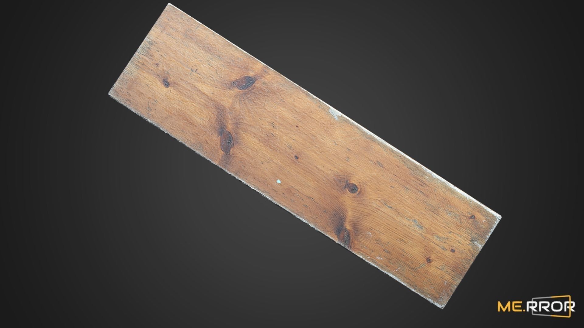 Game Ready Wood Bench Low-poly 3D model_4