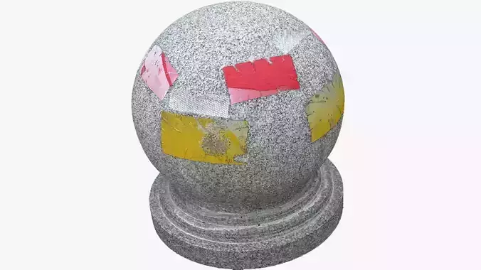 Round stone pier 3d scan 3D model