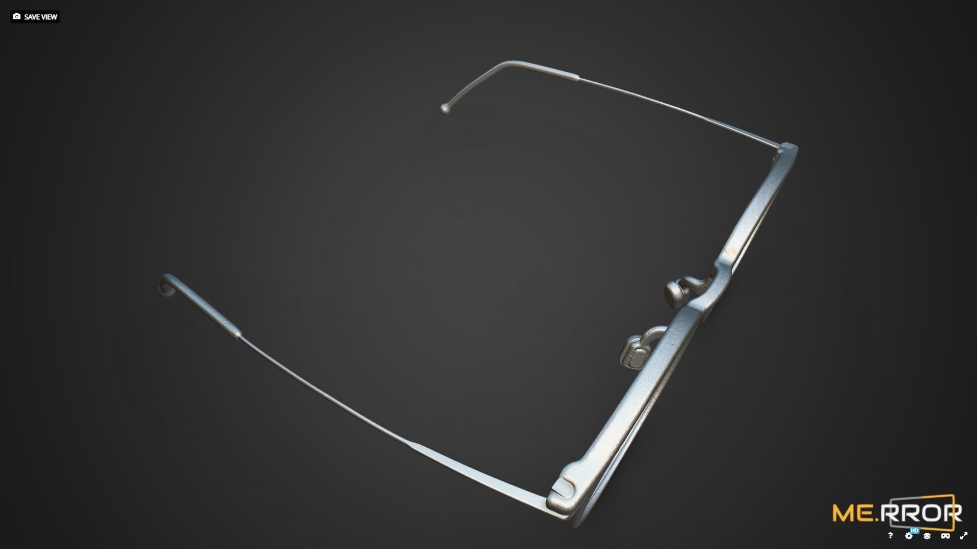 Glasses eyeglasses Low-poly 3D model_5