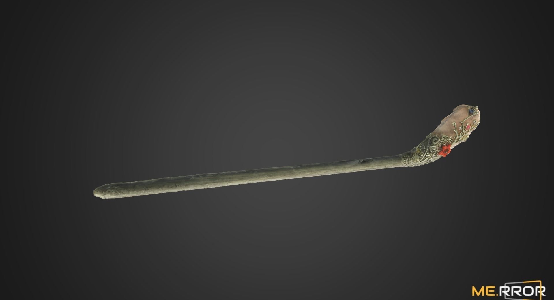 Korea Traditional Hairpin Binyeo Low-poly 3D model_3