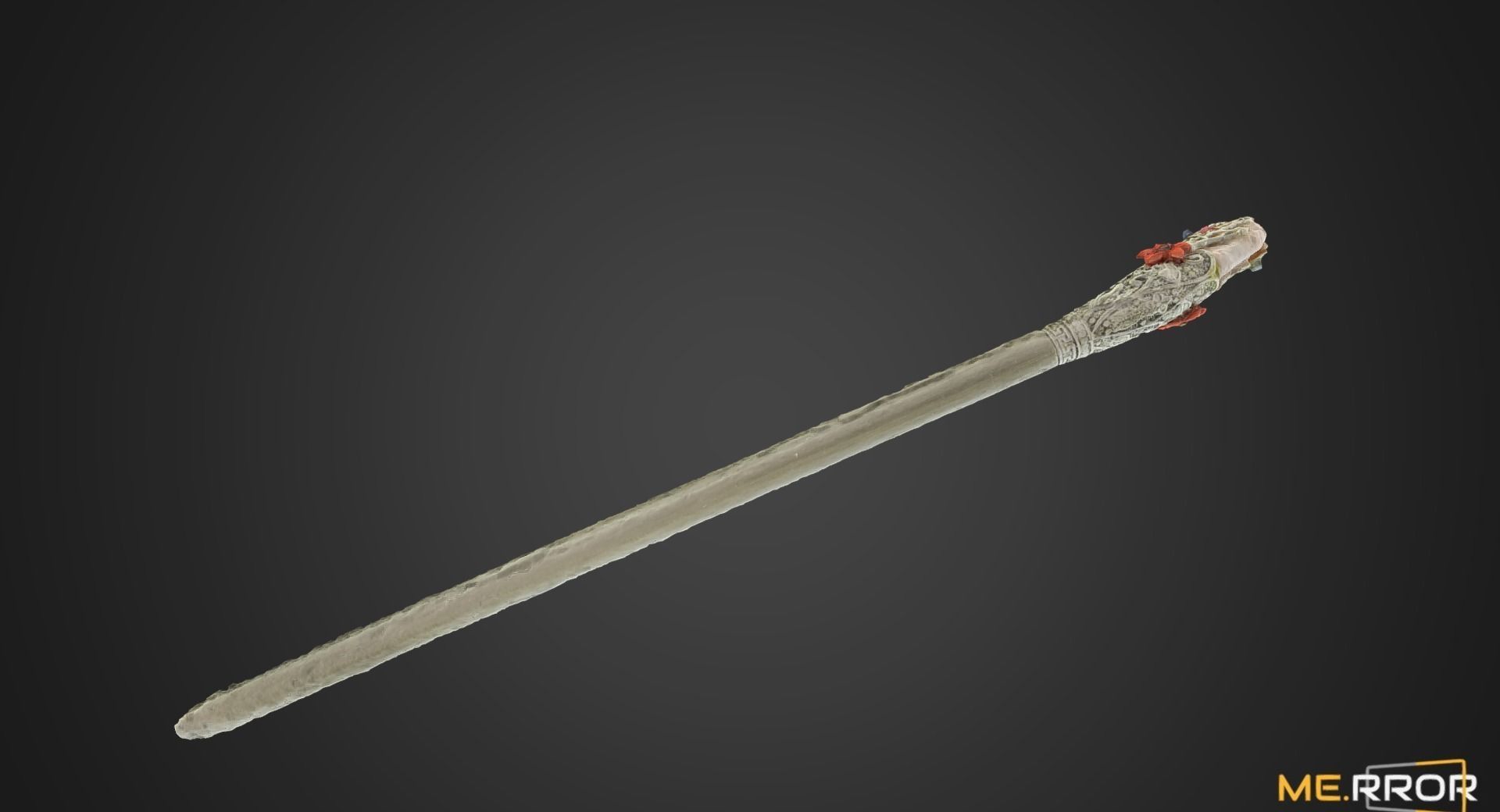 Korea Traditional Hairpin Binyeo Low-poly 3D model_8