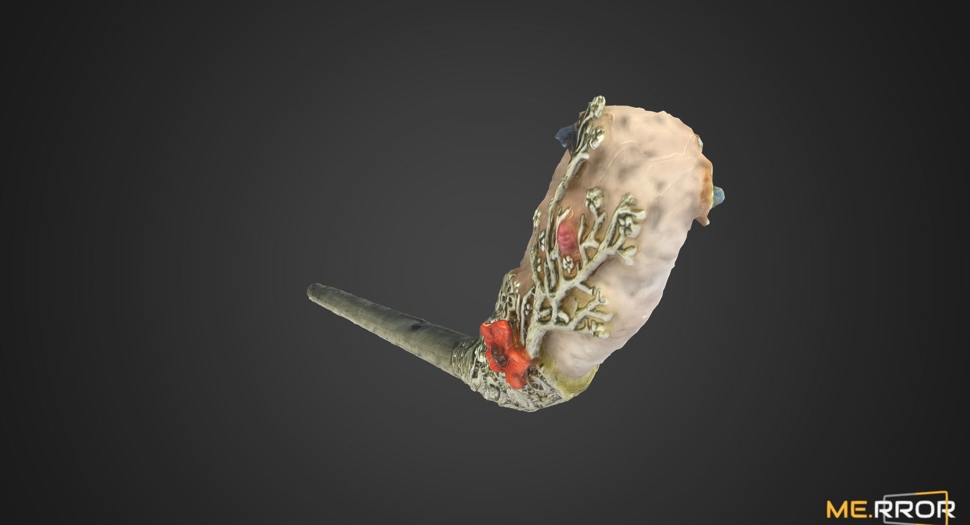 Korea Traditional Hairpin Binyeo Low-poly 3D model_9