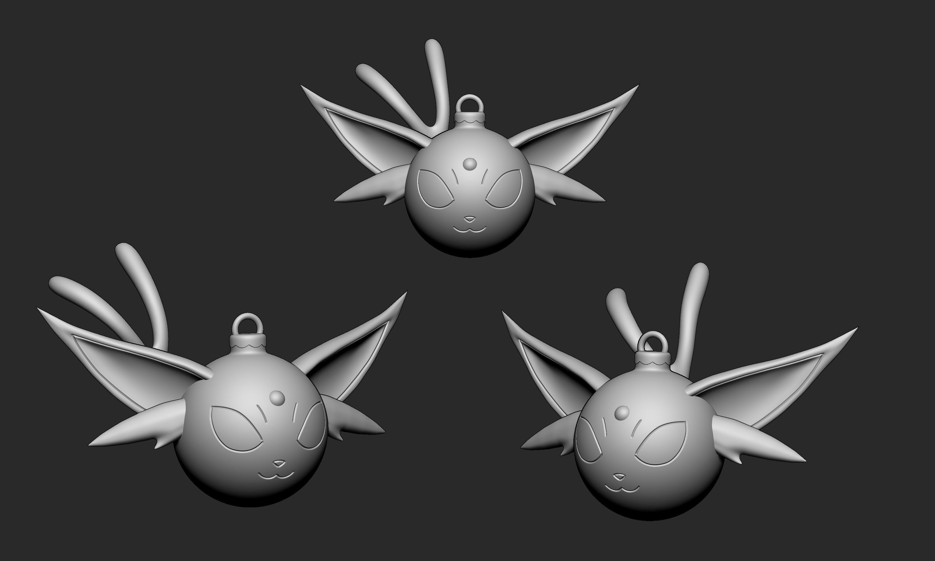 Pokemon - Christmas Ornament Espeon 3D print model_5