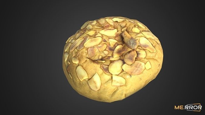 Game Ready Almond Bread Low-poly 3D model 6