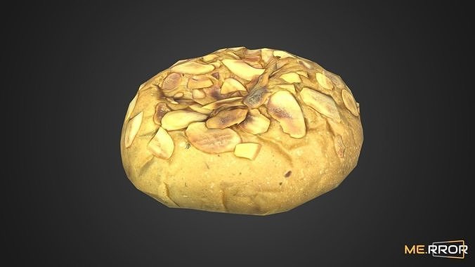 Game Ready Almond Bread Low-poly 3D model 3